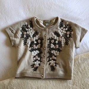 Beth Bowley Cashmere Beaded Mini Sweater